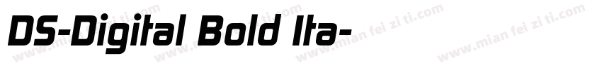 DS-Digital Bold Ita字体转换